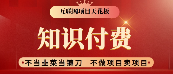 2024互联网项目天花板，新手小白也可以通过知识付费月入10W，实现财富自由